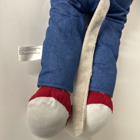 Chuck E. Cheese 30" Mouse LARGE Plush 2013 Purple Shirt Blue Jeans - Rare Find - Picture 6 of 9